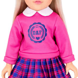 DesignAfriend Pippa school doll 18 inch, imported from the UK