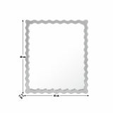 Habitat red wood lacquered wavy wall mirror 48x40cm - British product