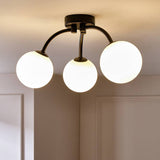 Argos Argos Home Opal Ball 3 Light Flush Ceiling Light - Black- Buy online at McGrocer