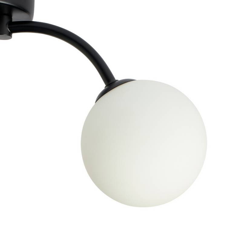 Argos Home flush ceiling light with opal glass globes, imported from the UK
