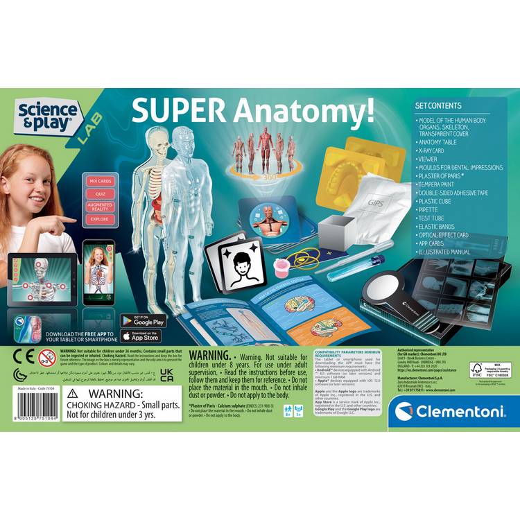 Clementoni Super Anatomy Kit, UK version