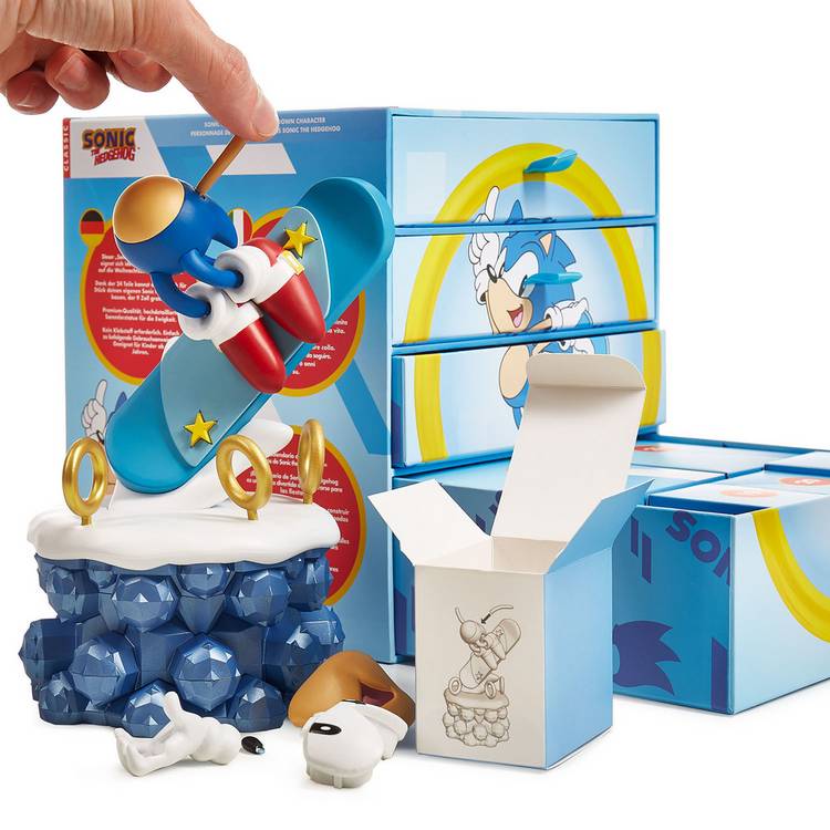 Numskull Sonic the Hedgehog countdown character figure - British product