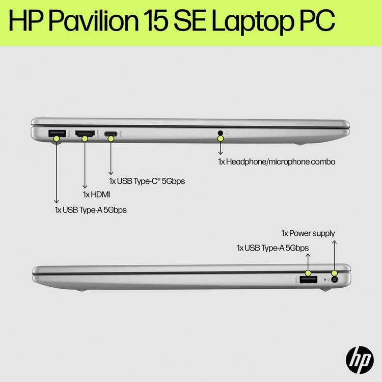 HP 15.6in Intel Core i3 laptop 8GB 512GB, imported from the UK