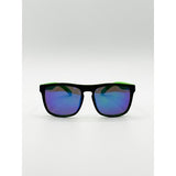 Superdrug SVNX Matte Black Wayfarer Sunglasses with Blue Mirrored Lens- Buy online at McGrocer