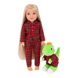 DesignAfriend Connie and Trevor 18 inch doll and dinosaur gift set - British product