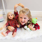 DesignAfriend Connie and Trevor 18 inch doll and dinosaur gift set - British product