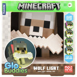 Minecraft Wolf GloBuddies LED novelty light beige 14cm (British brand)