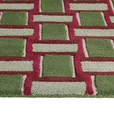 Habitat mid-century burgundy wool rug 120x170cm, UK version