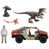 Mattel Jurassic World Rebirth vehicle with Velociraptor figure - British product