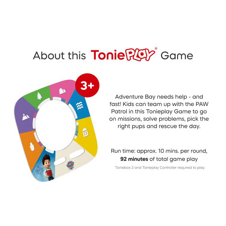tonies Tonieplay PAW Patrol Rescue Heroes game, imported from the UK
