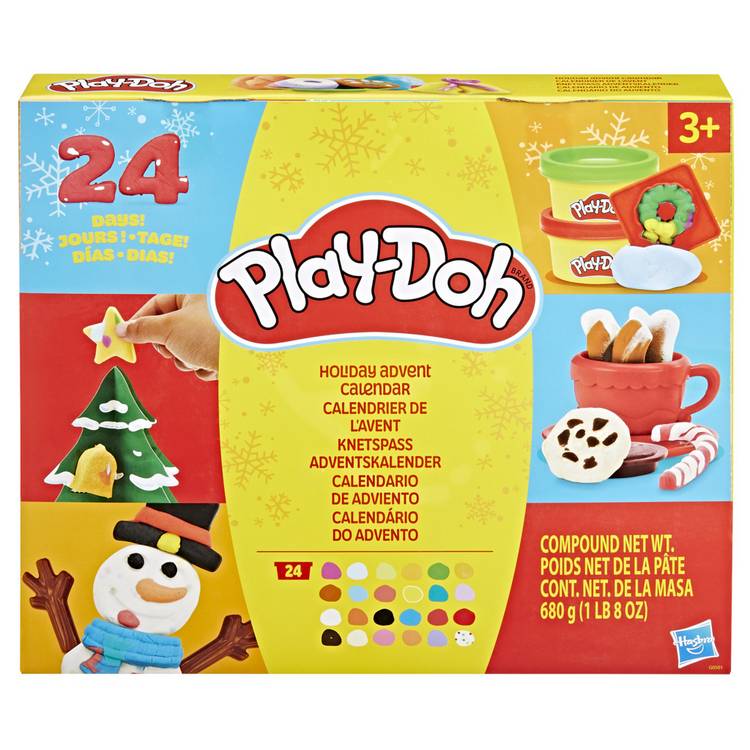 Play-Doh advent calendar holiday edition with 24 cans, UK version