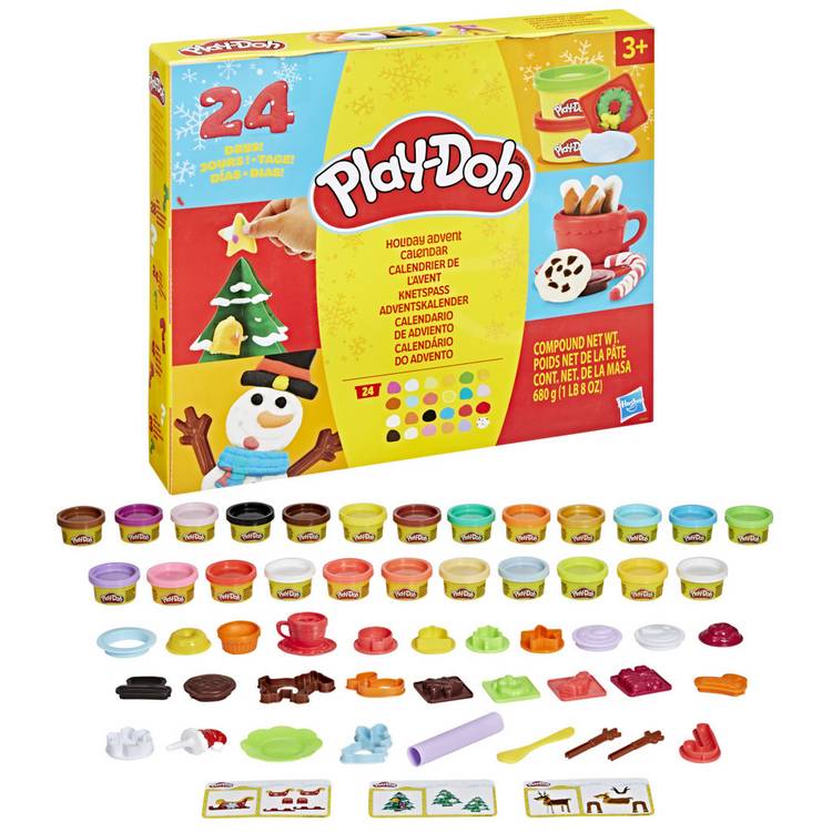 Play-Doh advent calendar holiday edition with 24 cans, UK version