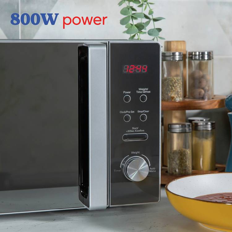 Russell Hobbs 800W microwave 20L silver, UK version