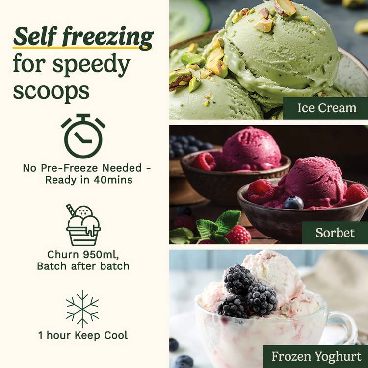 Cuisinart Freeze Ease Ice Cream Maker 950ml - British product