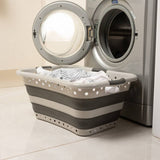 Argos Addis Collapsible Hip Hugger Laundry Basket Grey 45 Litre- Buy online at McGrocer