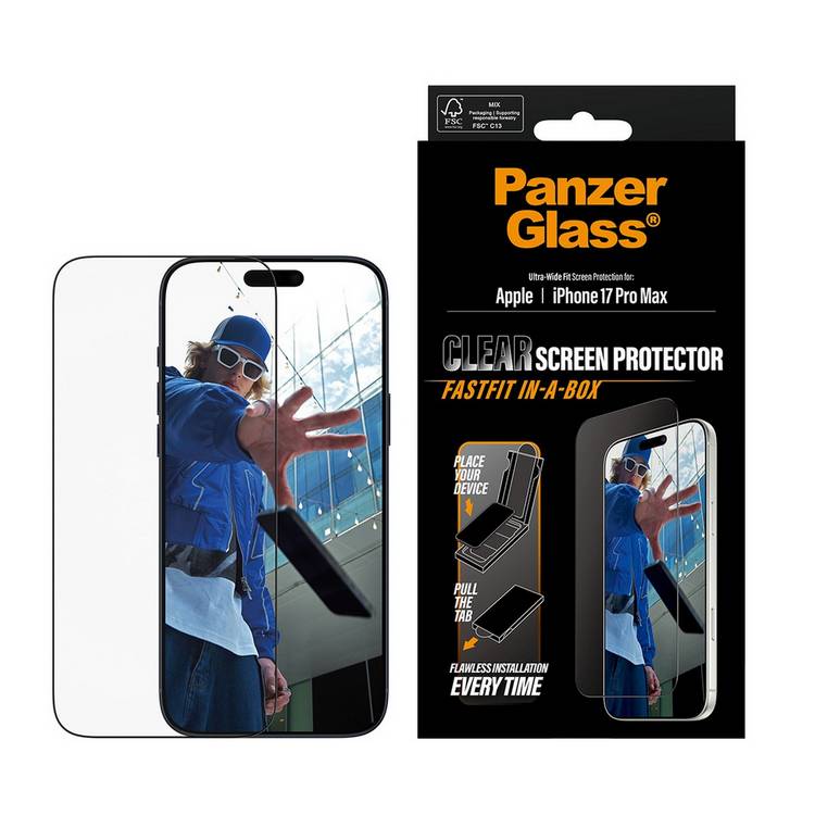 PanzerGlass screen protector for iPhone 17 Pro Max (British brand)