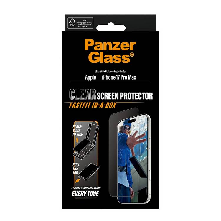 PanzerGlass screen protector for iPhone 17 Pro Max (British brand)
