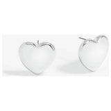 Argos Lipsy Silver Polished Puffed Heart Stud Earrings 24mm Width- Buy online at McGrocer