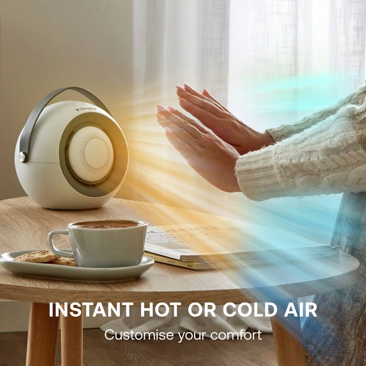Dimplex 2-in-1 desk fan heater 19cm, imported from the UK