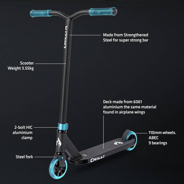 Chilli Base S stunt scooter blue, imported from the UK