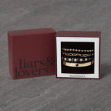 Liars & Lovers gold heart crystal wristwear set - British product