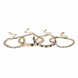 Liars & Lovers gold heart crystal wristwear set - British product