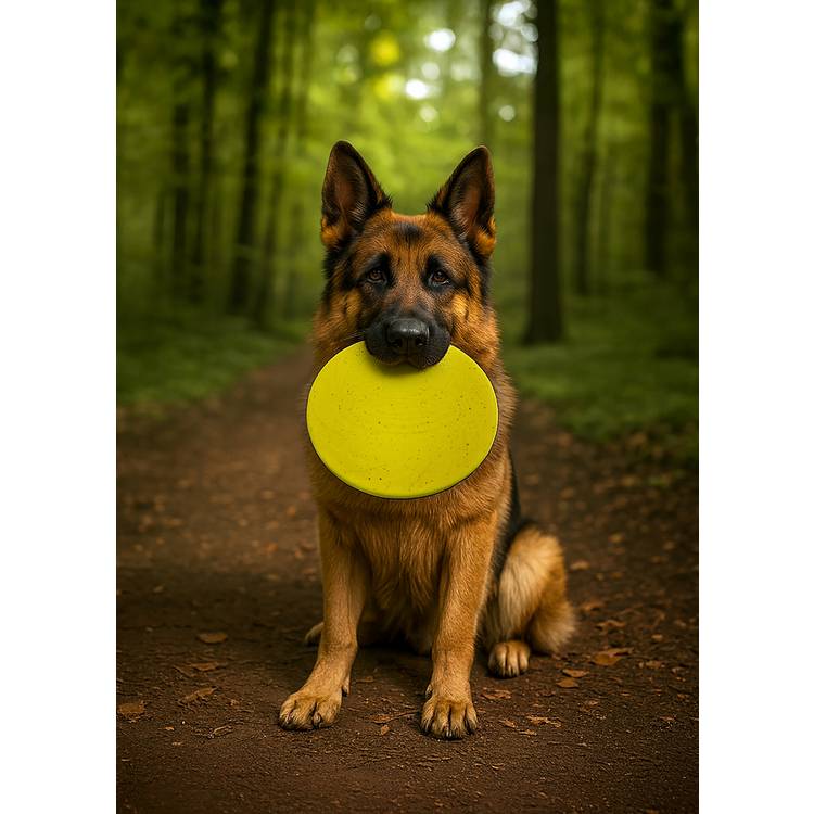 Nike Grind Max Frisbee large dog toy yellow (British brand)