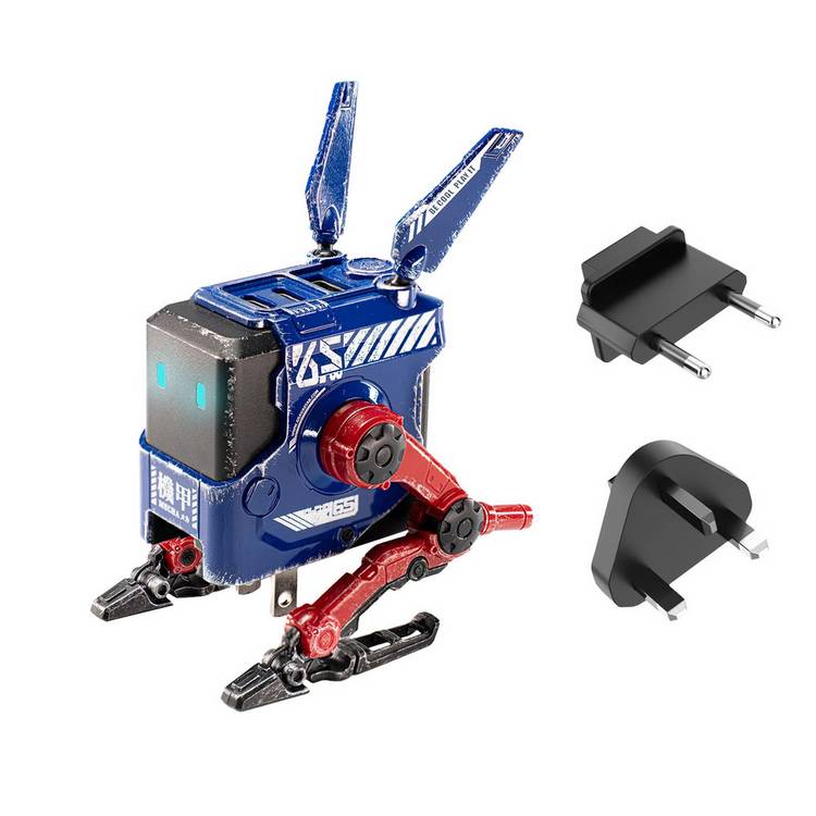 GravaStar Alpha65 65W GaN fast charger in blue - British product