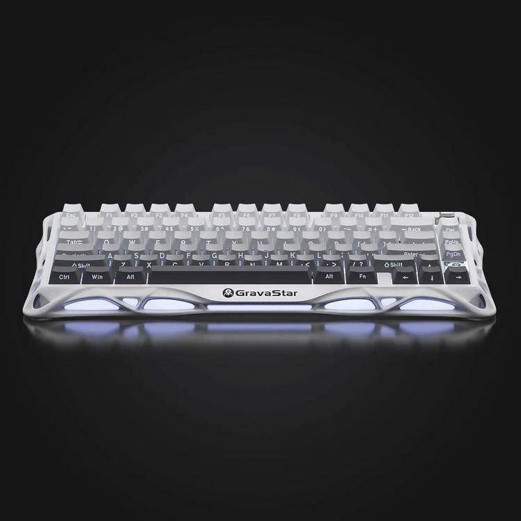 GravaStar Mercury K1 white wireless gaming keyboard, imported from the UK