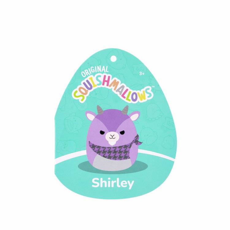 Squishmallows soft toy Shirley purple goat 7.5 inch (British brand)