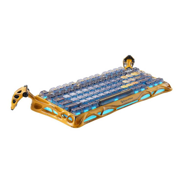 GravaStar Mercury K1 Pro gaming keyboard yellow - British product