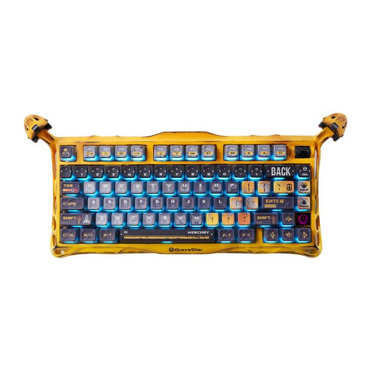 GravaStar Mercury K1 Pro gaming keyboard yellow - British product