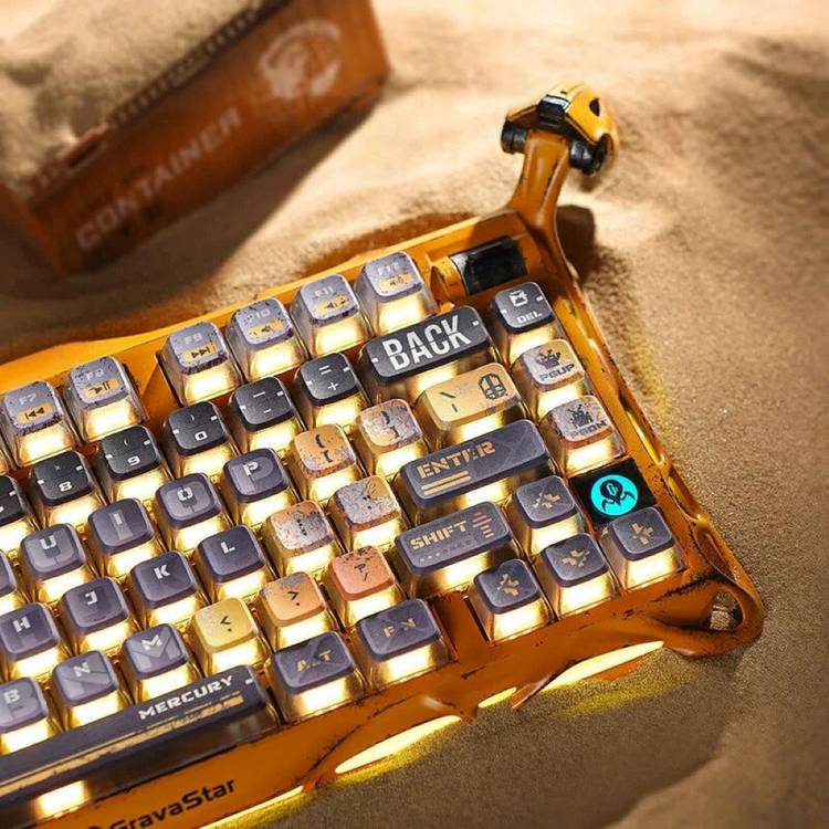 GravaStar Mercury K1 Pro gaming keyboard yellow - British product