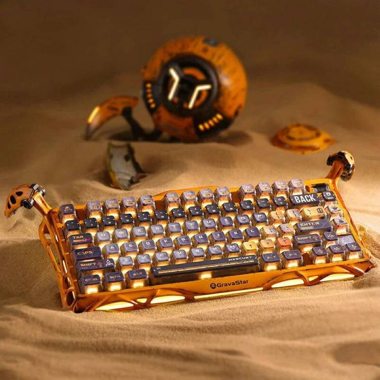 GravaStar Mercury K1 Pro gaming keyboard yellow - British product