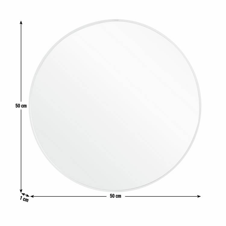 Habitat silver round wall mirror 50x50cm (British brand)