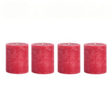 Argos Home unscented red pillar candles pack of 4 - British product