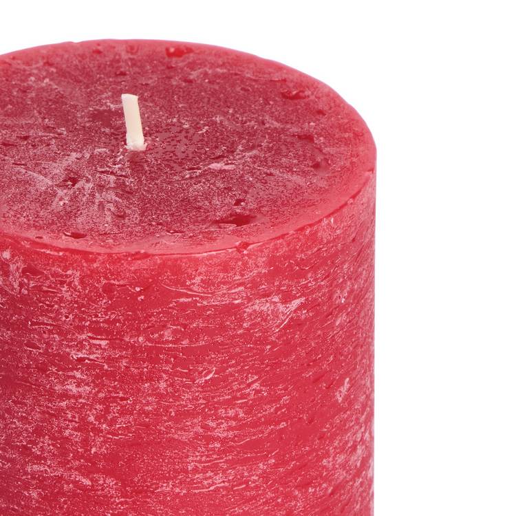 Argos Home unscented red pillar candles pack of 4 - British product