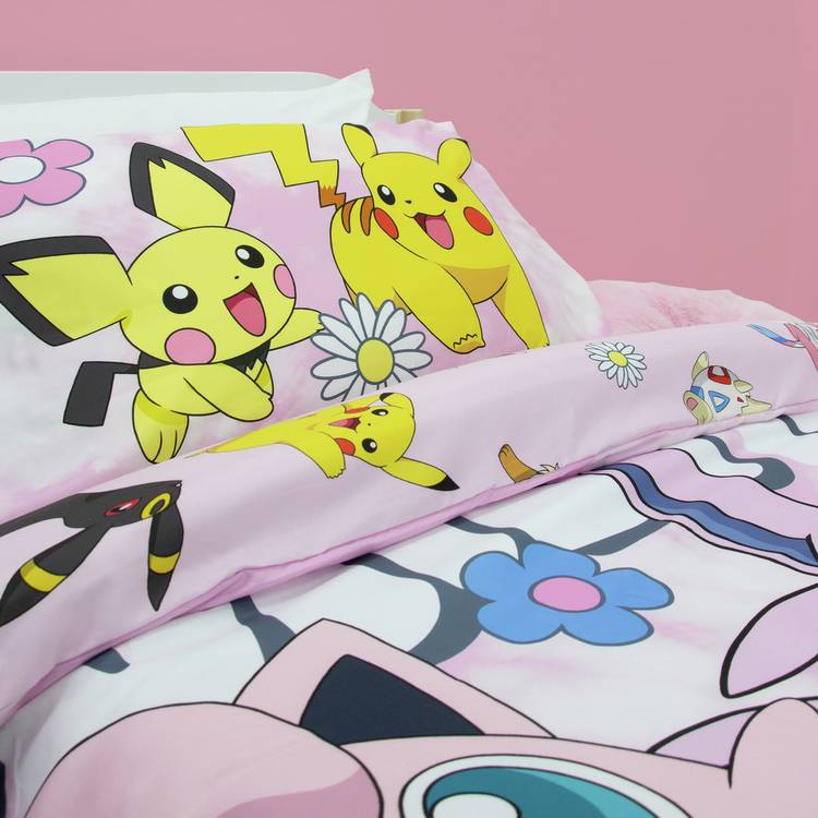 Pokemon pink bedding set single (British brand)