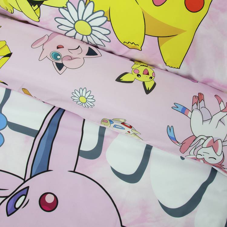 Pokemon pink bedding set single (British brand)