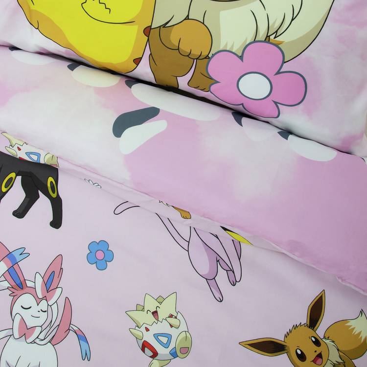Pokemon pink bedding set single (British brand)