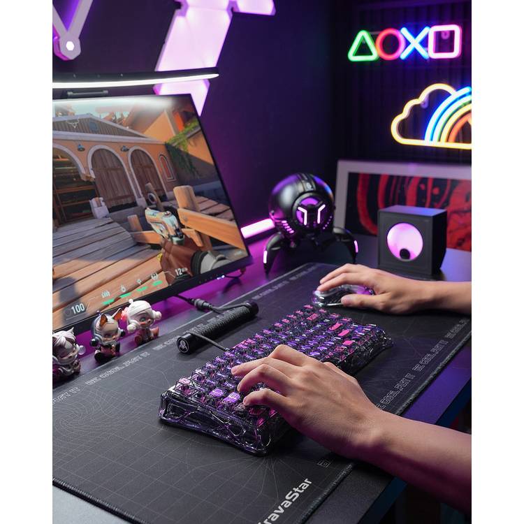 GravaStar Mercury V75 Lite transparent gaming keyboard, imported from the UK