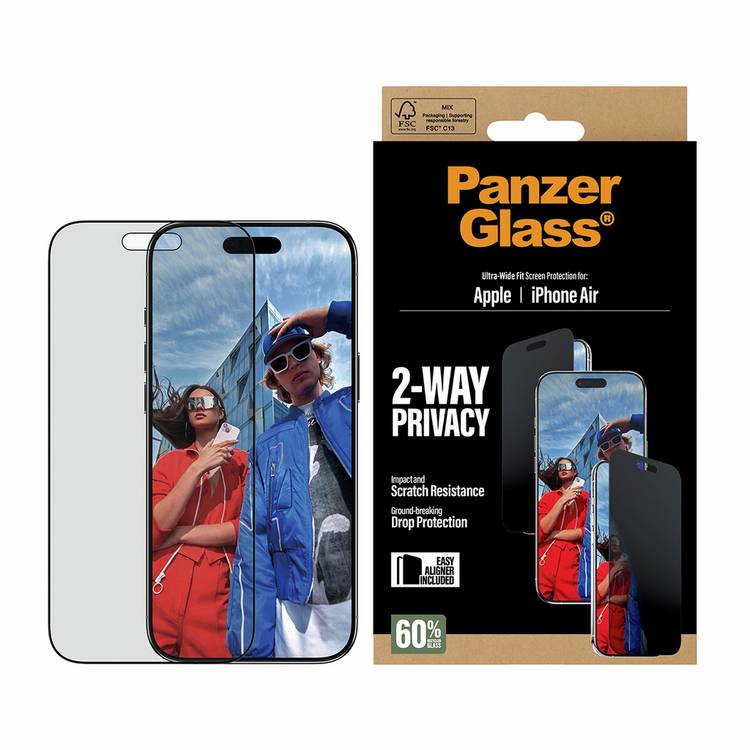 PanzerGlass iPhone Air privacy screen protector, imported from the UK