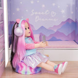 DesignAfriend unicorn chair set with phone laptop notebook (British brand)