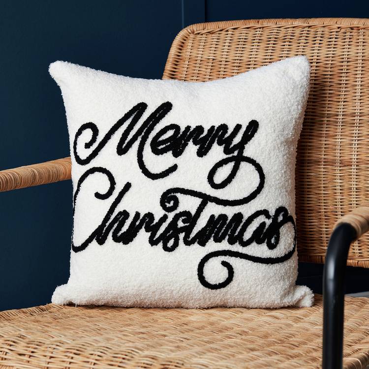 BHS Christmas cushion white 42x42cm (British brand)