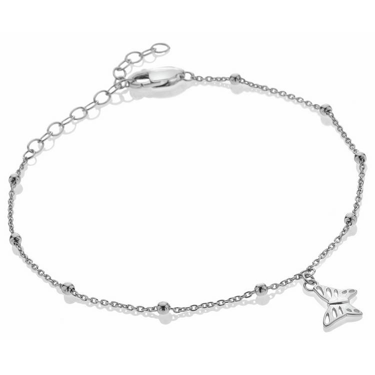 Hot Diamonds sterling silver butterfly charm bracelet - British product