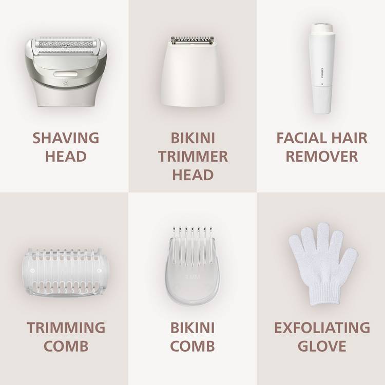 Philips Lady Shaver 8000 Series rechargeable wet and dry (British brand)