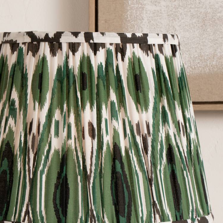 Pacific Izara green Ikat tapered lampshade 30cm (British brand)