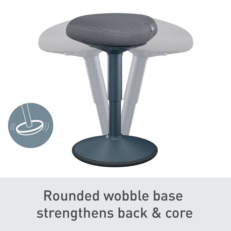 Leitz Ergo Cosy stool dark grey, UK version