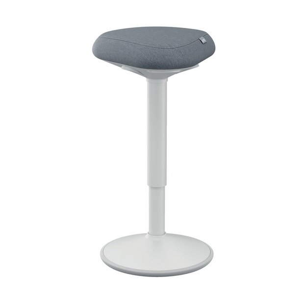 Leitz Ergo Active standing stool in light grey, imported from the UK