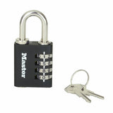 Master Lock combination padlock with override key, UK version